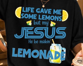 Christian Quote PNG, Jesus Lemonade Faith Humor Design (Digital Download)