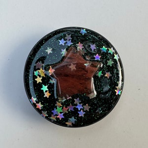 Star worry stone resin phone grip for smart phone