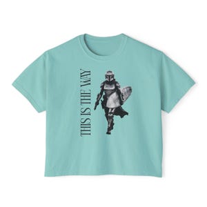 This Is The Way Mandalorian Armor Tee | Boxy Crop T-Shirt zdjęcie 6