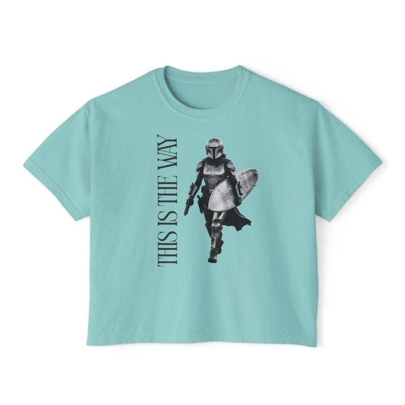 This Is The Way Mandalorian Armor Tee | Boxy Crop T-Shirt zdjęcie 6