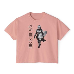 This Is The Way Mandalorian Armor Tee | Boxy Crop T-Shirt zdjęcie 3