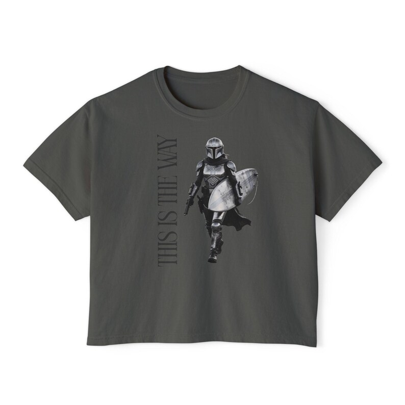 This Is The Way Mandalorian Armor Tee | Boxy Crop T-Shirt zdjęcie 5