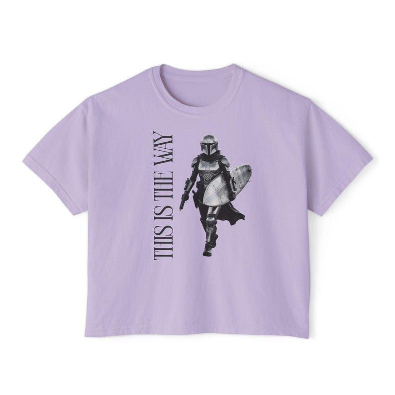 This Is The Way Mandalorian Armor Tee | Boxy Crop T-Shirt zdjęcie 7