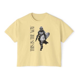 This Is The Way Mandalorian Armor Tee | Boxy Crop T-Shirt zdjęcie 4