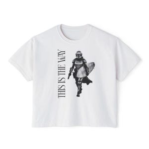 This Is The Way Mandalorian Armor Tee | Boxy Crop T-Shirt zdjęcie 1