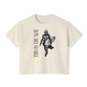 This Is The Way Mandalorian Armor Tee | Boxy Crop T-Shirt zdjęcie 2