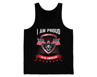 Proud to be American Jersey Tank (Graphic on Front)