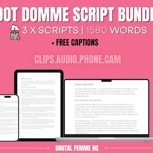 Femdom Foot Domination Script Bundle | Feet Script | Phone Script | Femdom Tasks | Female Domination | Findom Scripts | LoyalFans | Onlyfans