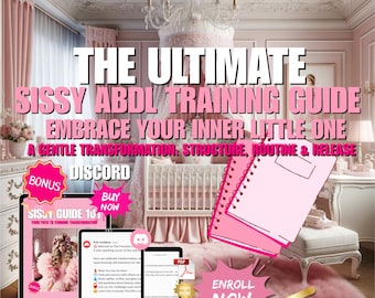 Guida all'allenamento Sissy ABDL Ebook / Regole ABDL rigorose / Compiti di obbedienza / Femminilizzazione del marito / Sissificazione in solitaria / Programma per la dipendenza dai pannolini