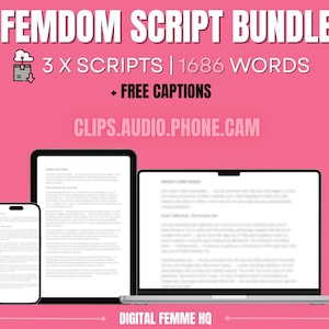 Female Domination Script Bundle | Feet Script | Phone Script | Findom Ideas | Humiliation Tasks | Findom Task | LoyalFans | Findom Course