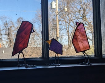 Stained Glass Scrappy Birds