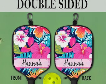 Personalized Pickleball Paddle Cover, Pickleball Paddle Holder Bag, Pickleball Gift Her, Pickleball Teammate Gift, Birthday Gift Women