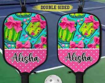 Personalized Pickleball Paddle Cover, Custom Pickleball Paddle Cover, Pickleball Gift, Pickleball Accessories, Gift For Mom, Pickleball Gift