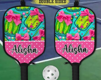 Personalized Pickleball Paddle Cover, Custom Pickleball Paddle Cover, Pickleball Gift, Pickleball Accessories, Gift For Mom, Pickleball Gift