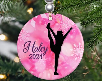 Personalized Cheerleader Ornament, Cheer Christmas Gifts, Cheer Ornament For Girl, Cheer Team Gifts, Cheer Gifts Her, Christmas Gift Friend