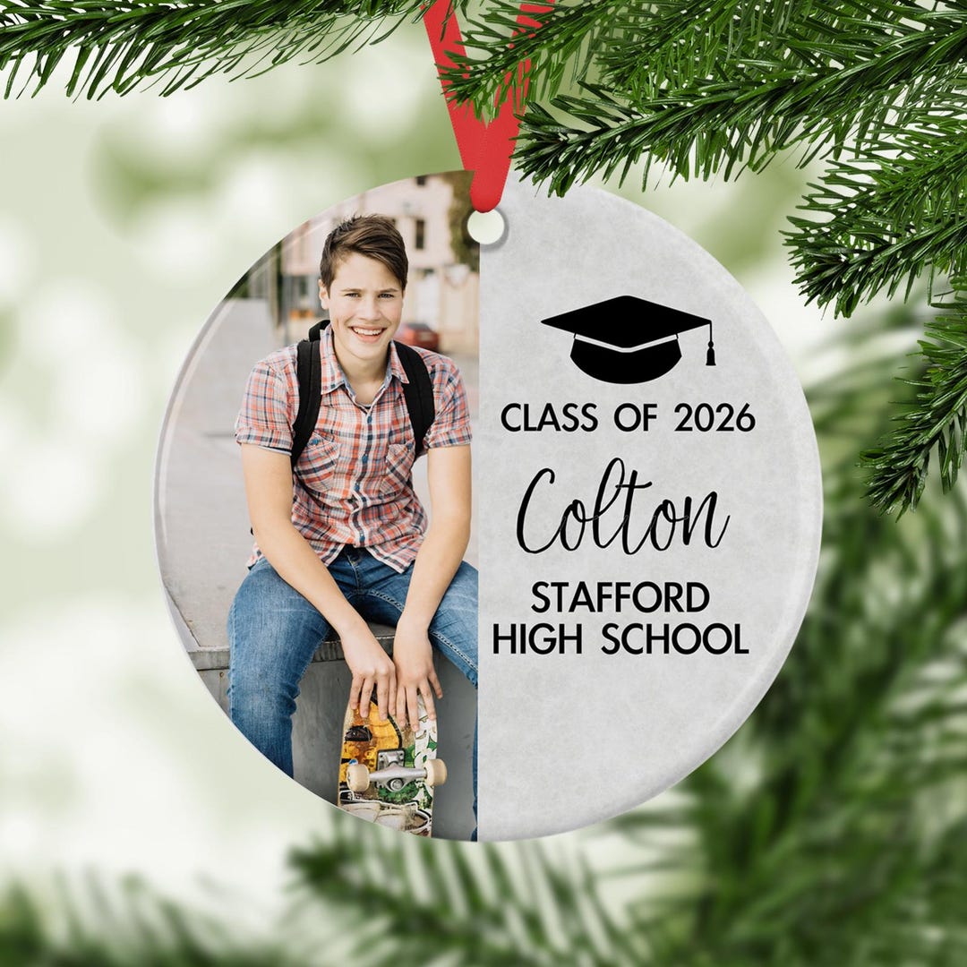 Personalized Graduation Photo Ornament: Class of 2026 Graduation Gifts ...
