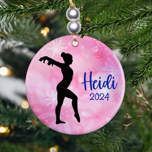 Gymnastics Christmas Ornament Personalized, Gymnastics Christmas Gift Girl, Dance Ornament Her, Gymnastics Keepsake, Gymnastics Team Gift