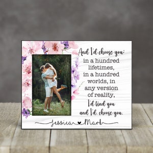 I'd Choose You Frame, Personalized Photo Frame, Anniversary Gift For Wife, Valentine's Day Gift Her, Christmas Gift Her, I Love You Gift