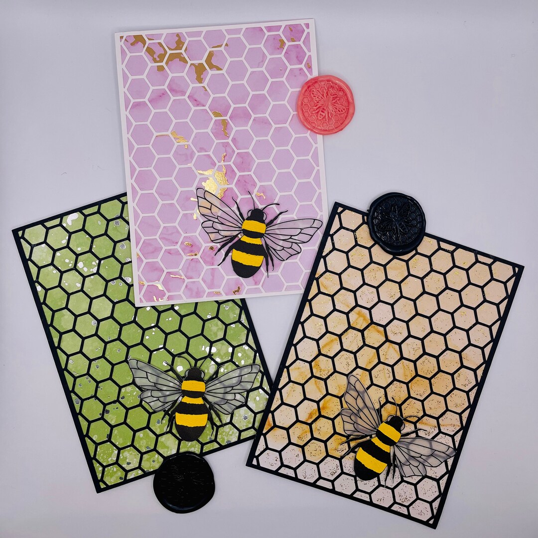 Bee Greeting Cards Etsy