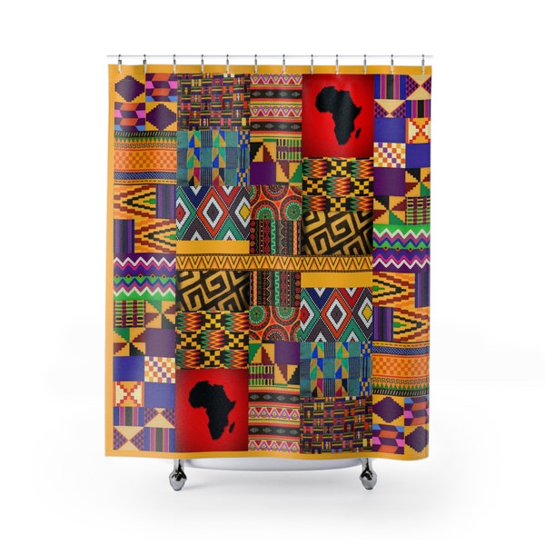 African Shower Curtain Etsy