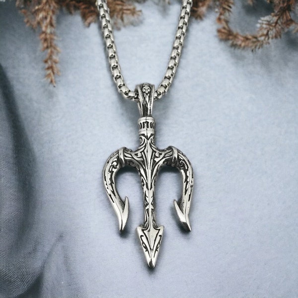 Trident Necklace Etsy
