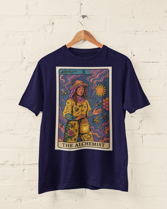 The Alchemist Tarot T-Shirt, Boho Graphic Tee, Unisex Softstyle Shirt, Gift Tarot Lovers, Mystic Fashion, Astrology Apparel, Spiritual Wear