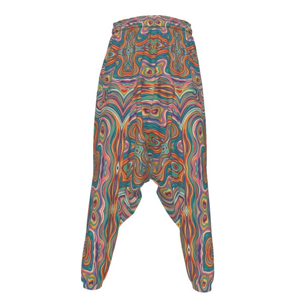 Wavy Baby Harem Pants, Trippy Pants for Music Festival, Concert, or Rave/ Psychedelic Pants for Festival Fashion/ Hippie Pants