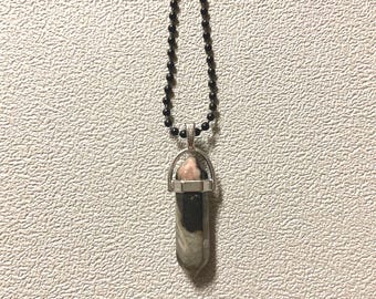 Natural stone pendant on a delicate chain