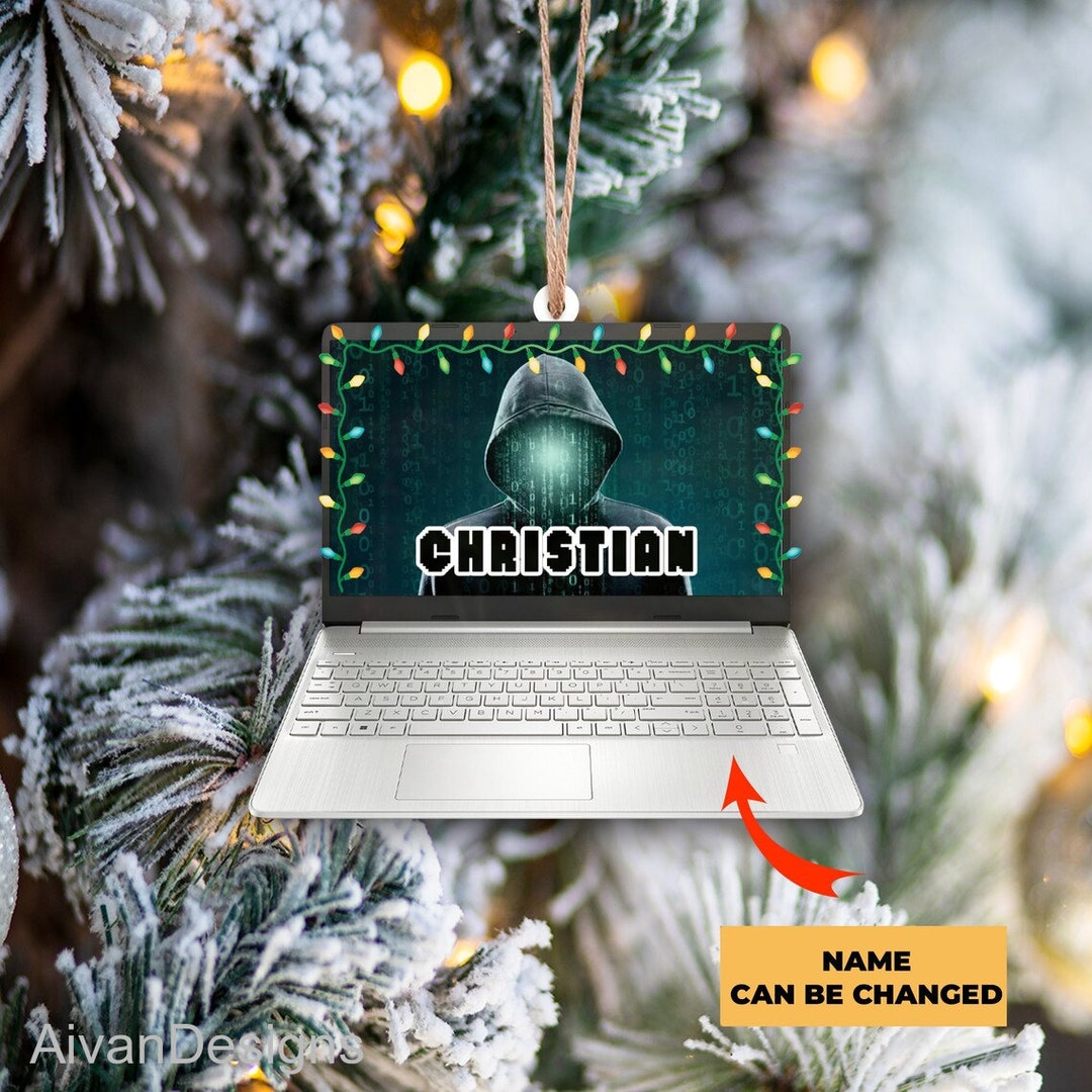 Personalized Cyber Security Business Expert Computer Christmas Ornament