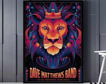 Toutes les affiches du Dave Matthews Band, affiches DMB UK, affiches de la tournée de concerts du Dave Matthews Band, impression d'affiche DMB, affiches Dave Matthews 2024