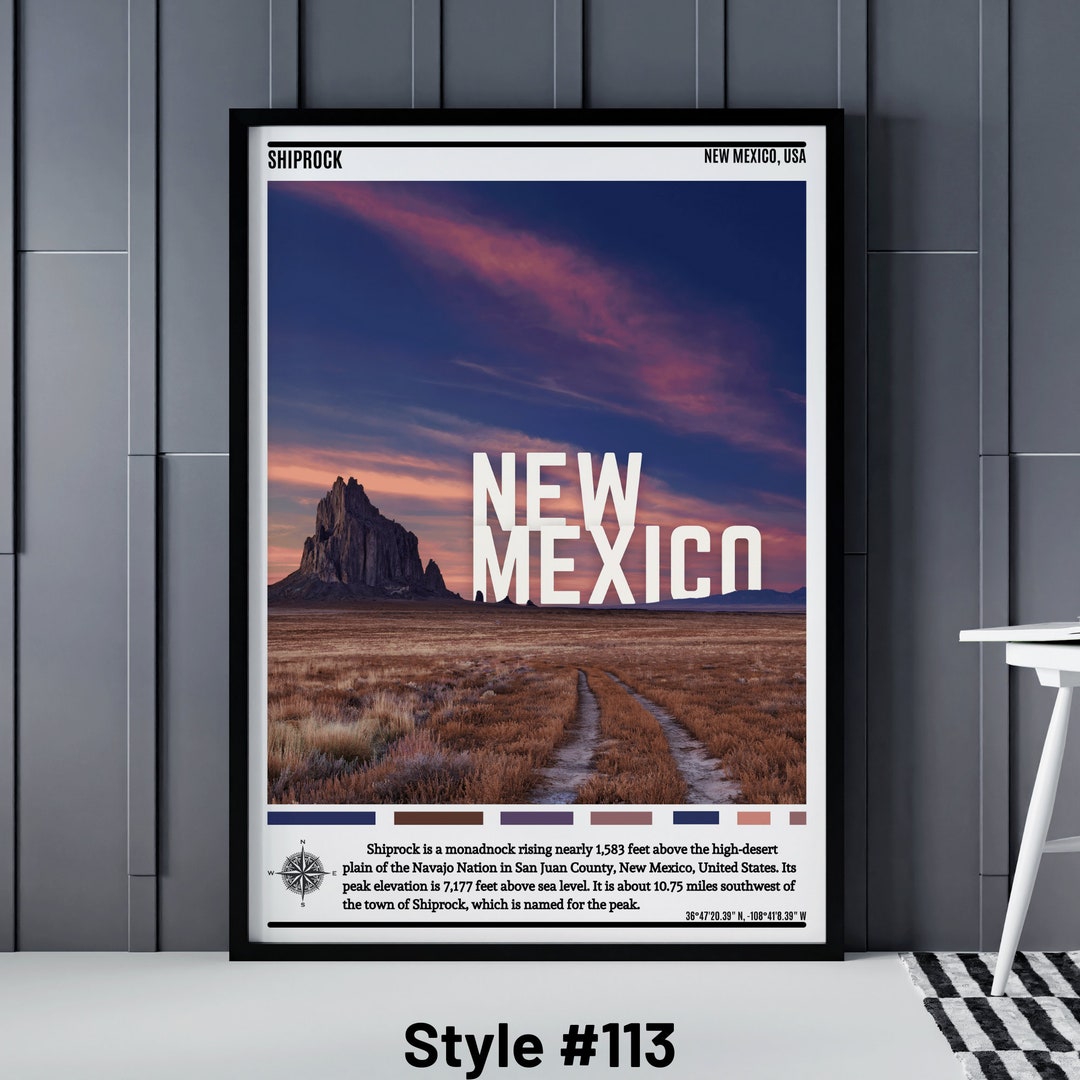 New Mexico Poster 9 Different Posters New Mexico Poster Etsy