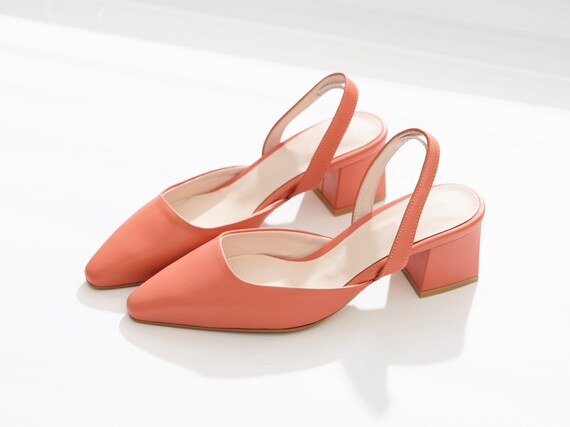 Coral slingback deals shoes
