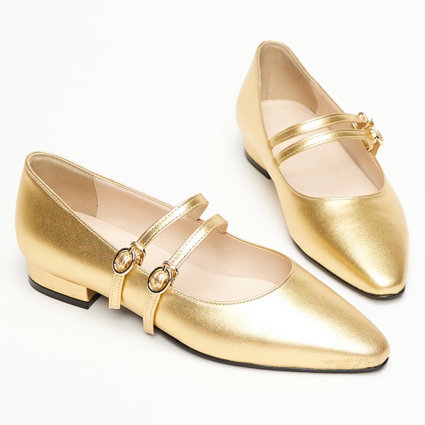metallic mary jane shoes