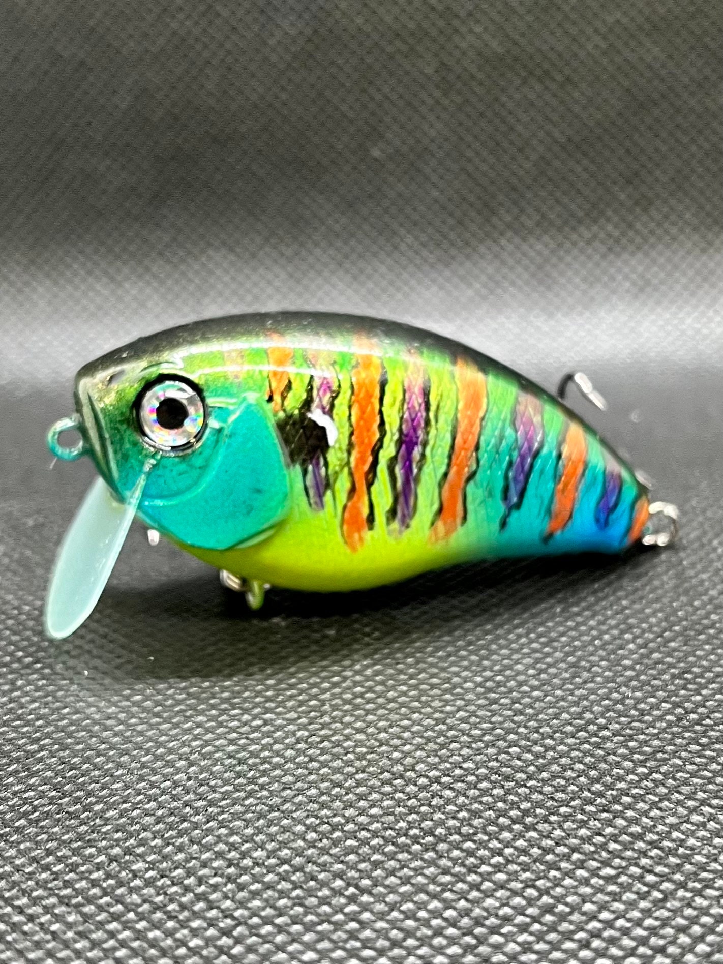 Fire Tiger Custom Painted Crankbait. Custom Bass Fishing Lure