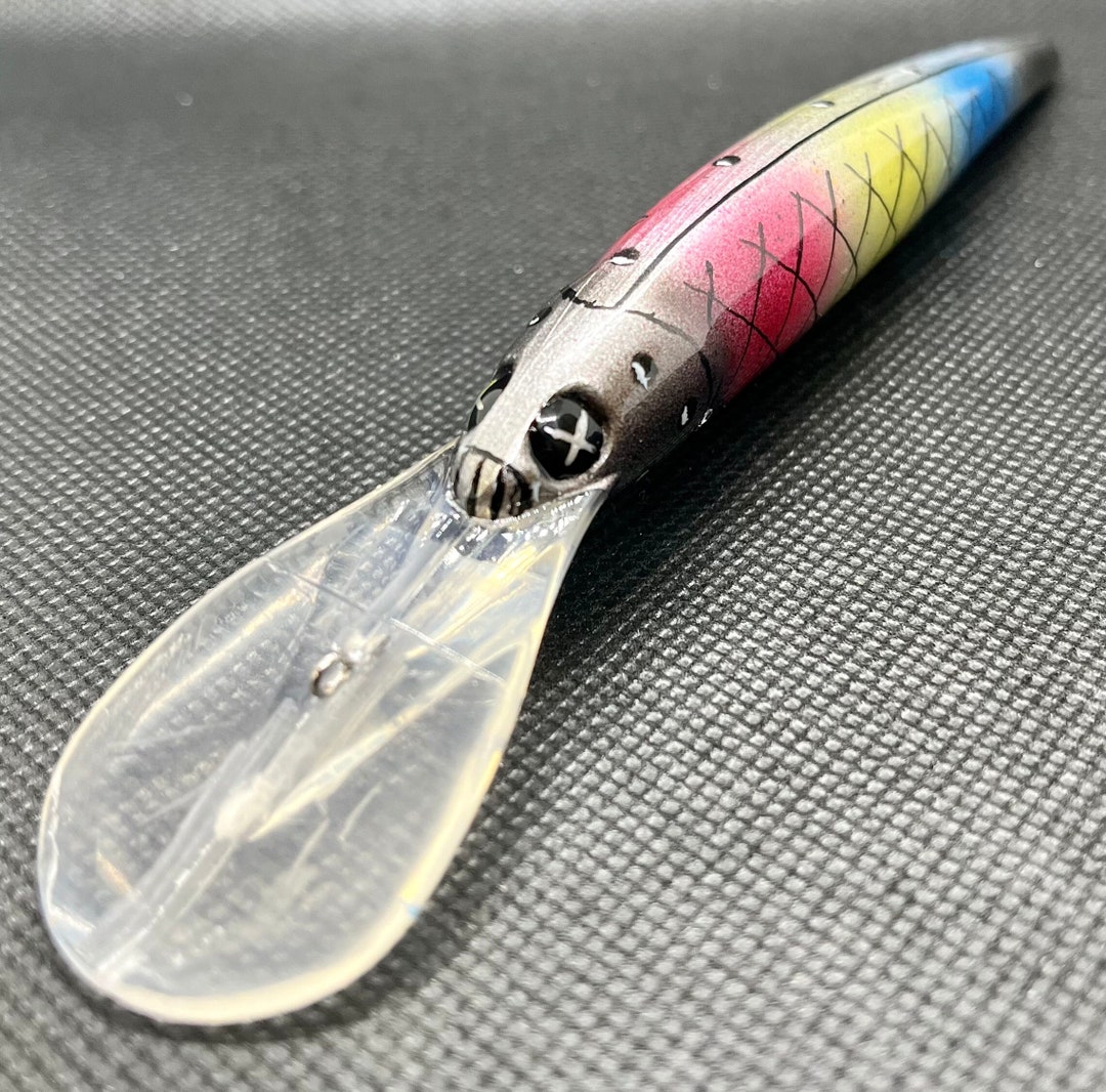 Custom Painted Fishing Lure Walleye Deep Bandit Primary Etsy