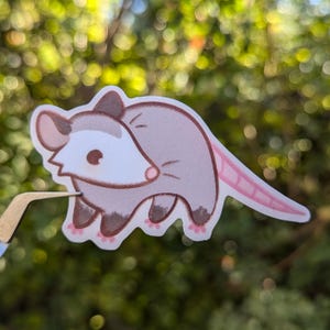 Sticker opossum, ACTUALISÉ, imperméable, mat, vinyle, cadeau, mignon, drôle, poubelle, idiot, opossum