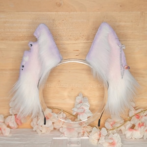 Pastel Cat/Dog Ears, Cute Cosplay Puppy Kitten Headband, Kawaii Petplay, Realistic Furry Animal Ears, Lolita Fashion, Anime, Costume