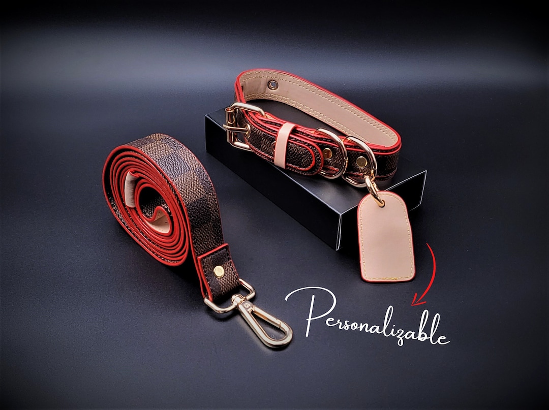 Leather Brown Dog Leash, Dog Collar, Dog Leash, Dog Collar Leash Set Etsy