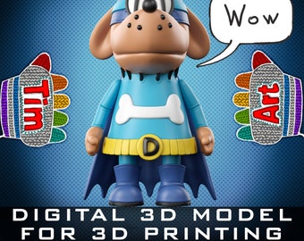 Bark Knight 3D Stl Dog Man