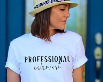 Professional Introvert Shirt, Introvert Gift, Funny Shirt, Graphic Tee for Introverts, Shy Friend Gift, Unisex Introvert Shirt, Homebody Tee