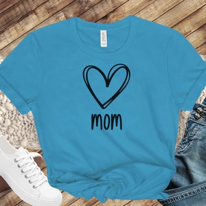Love Mom Shirt, Mama T-Shirt, Cute Mom Shirt, Mother&#39;s Gift, Mom Life Shirt, Mama to be Shirt, New Mom Shirt, Mom T-Shirt, Heart Mom Shirt