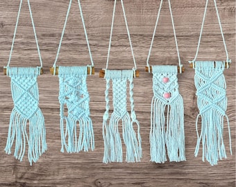 Coastal Cutie Mini Macrame Car Charm