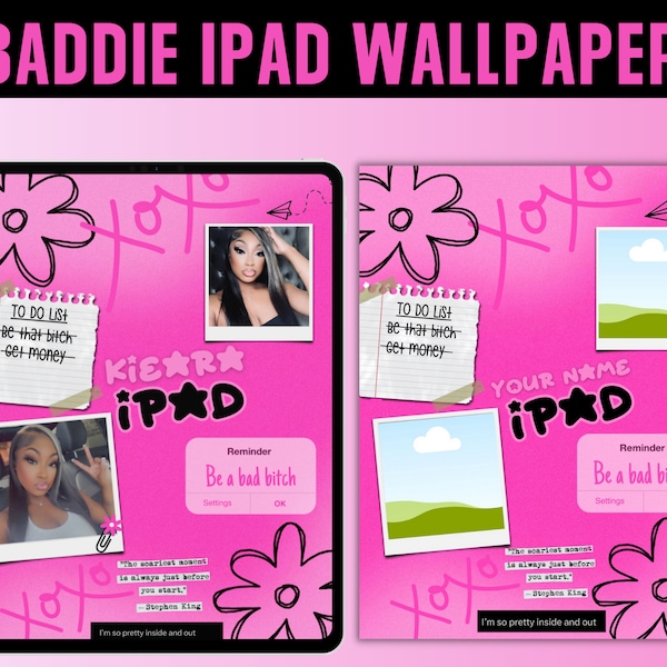 iPad-achtergrond, roze esthetisch behang, behang met kleurovergang, IOS-achtergrond, IOS-startscherm, schattig tafelbehang, instant download
