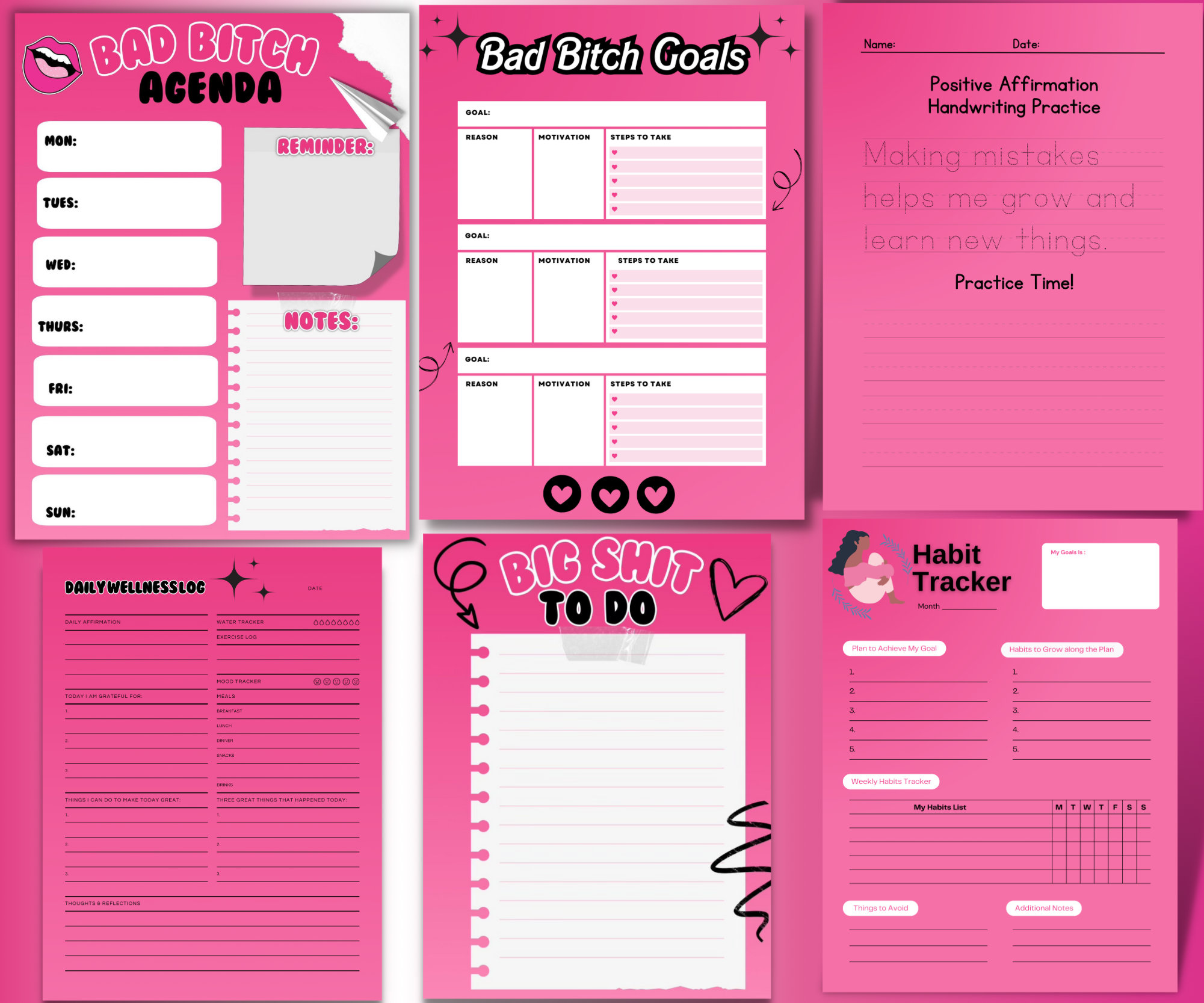 Bad Bitch Journal, Digital Planner, iPad Planner, 2025 Planner, Baddie ...