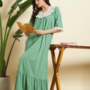 maxi dress nighty Cotton Long Maxi Nighty