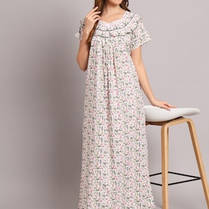cotton night dress ladies Nightgown 2x NEUTRALSEDIT