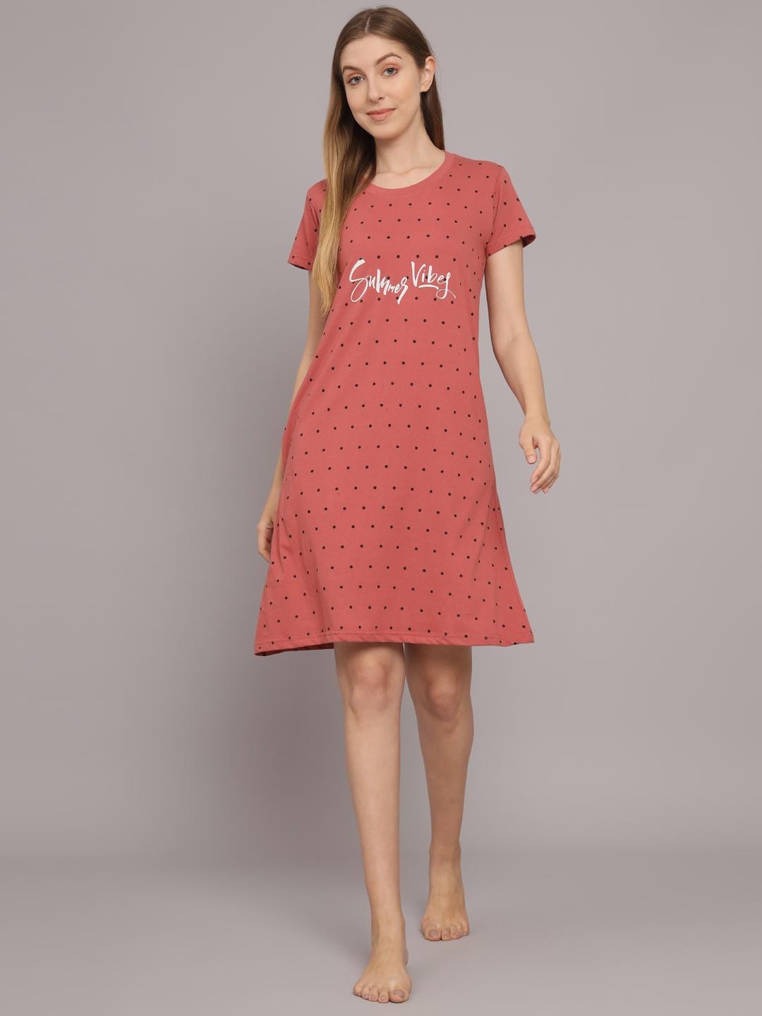 white christmas dresses Rose Nightgown- Knee Length main image 0