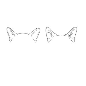 Custom Dog Ears Outline Pet Tattoo Design Digital Download - Etsy