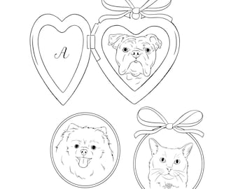 Custom Pet Portrait, Dog Tattoo Design, Digital Download