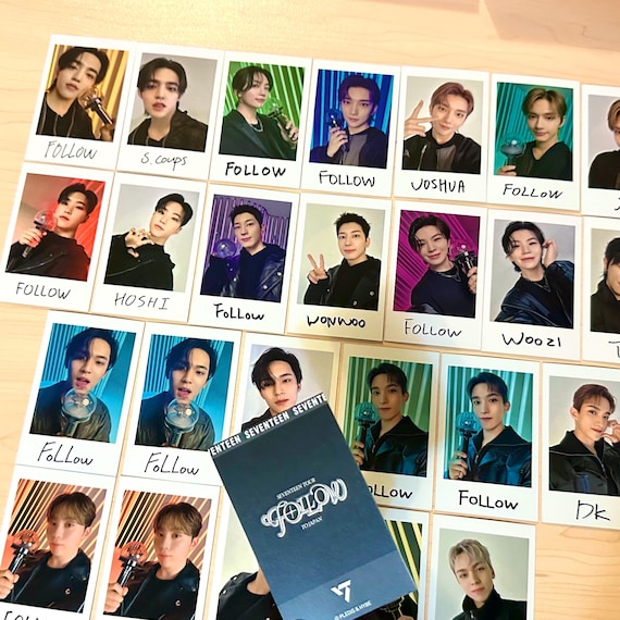 OFFICIAL SEVENTEEN Follow to Japan Instant Photo Sticker Card - Etsy